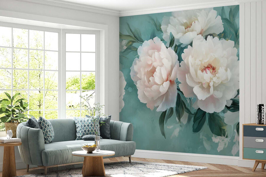 Wall murals Group of white flowers - Image 4