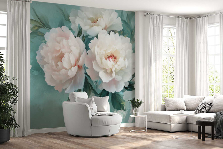 Wall murals Group of white flowers - Image 5