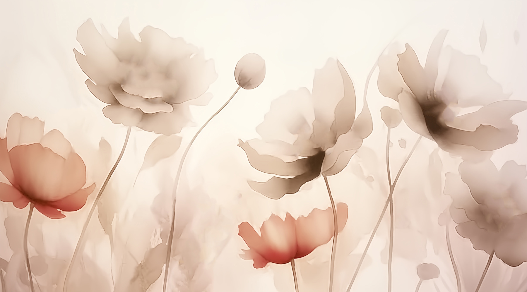 Delicate blooms in soft hues