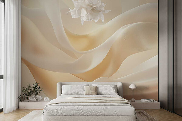 Soft waves of delicate fabric design Soft waves of delicate fabric design