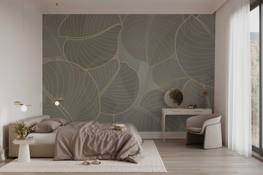 Soft leaves in soothing colors