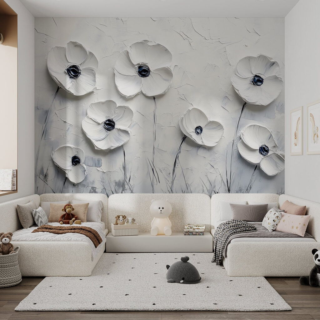 Painting of white flowers