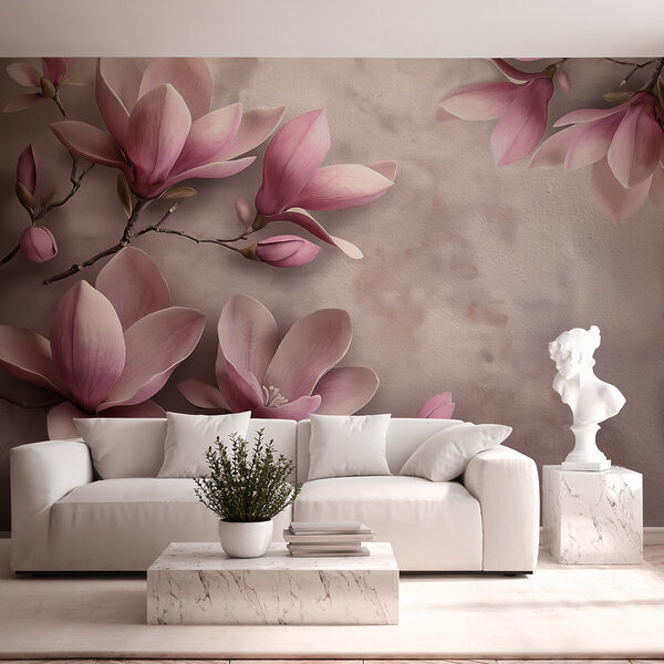 Wall murals Wall murals Delicate petals in soft hues (SKU: w08636)
