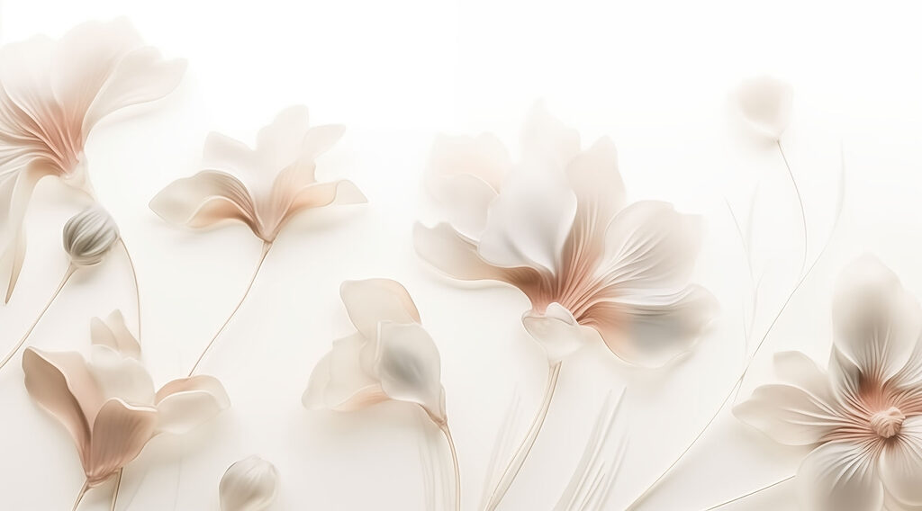 Delicate floral elegance in soft tones Delicate floral elegance in soft tones