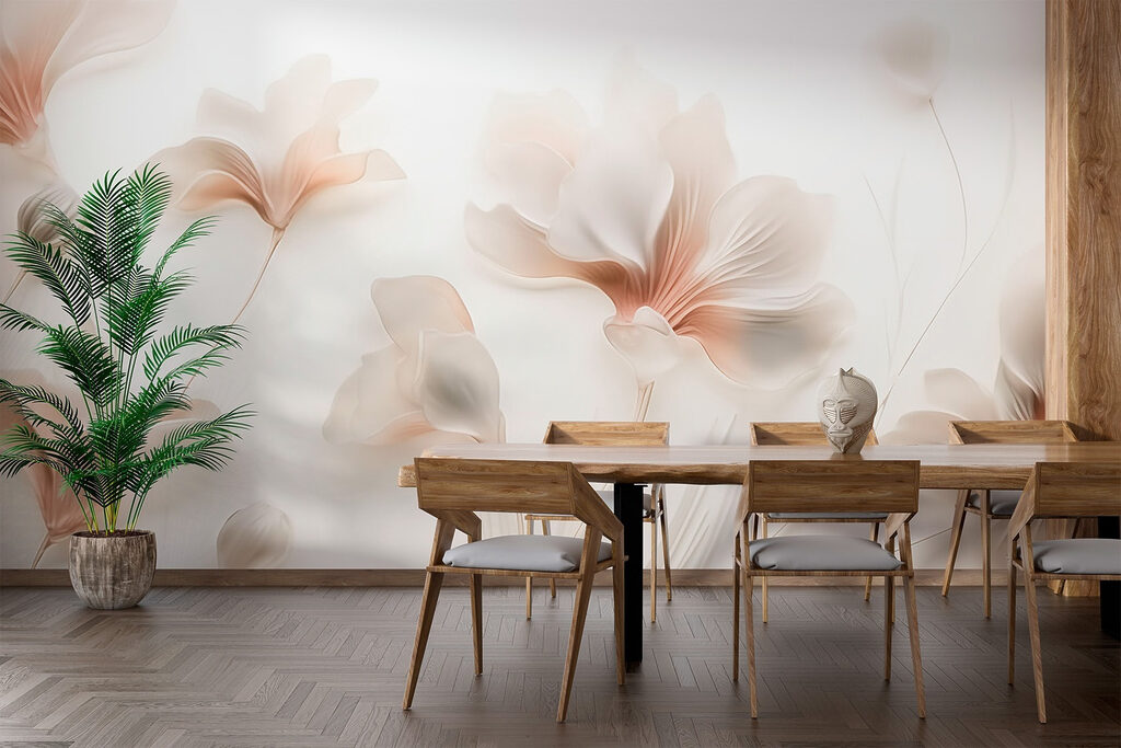 Delicate floral elegance in soft tones Delicate floral elegance in soft tones