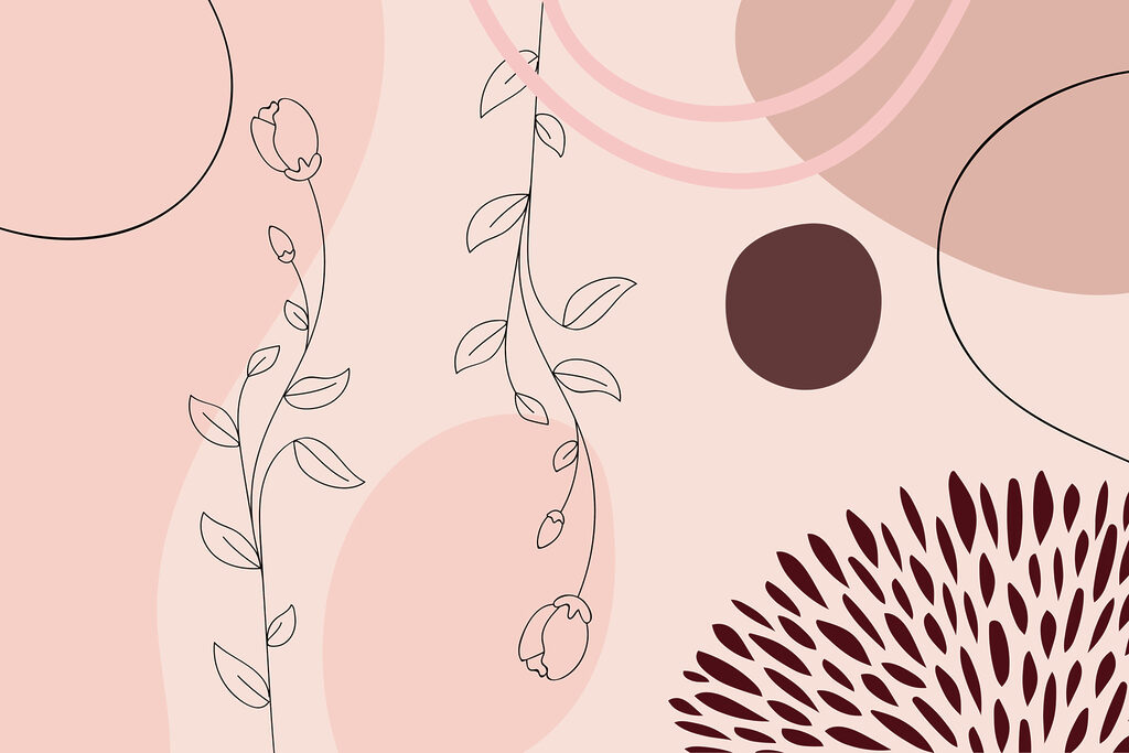 Soft florals meet abstract shapes Soft florals meet abstract shapes