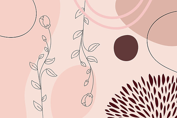Soft florals meet abstract shapes Soft florals meet abstract shapes