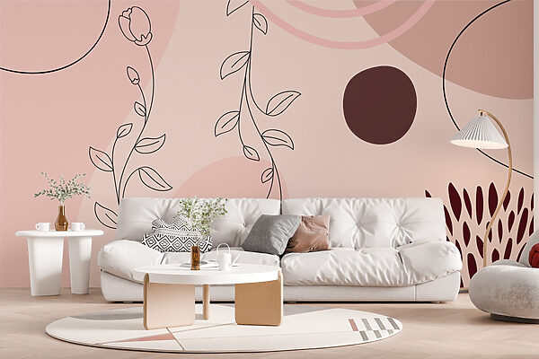 Soft florals meet abstract shapes Soft florals meet abstract shapes