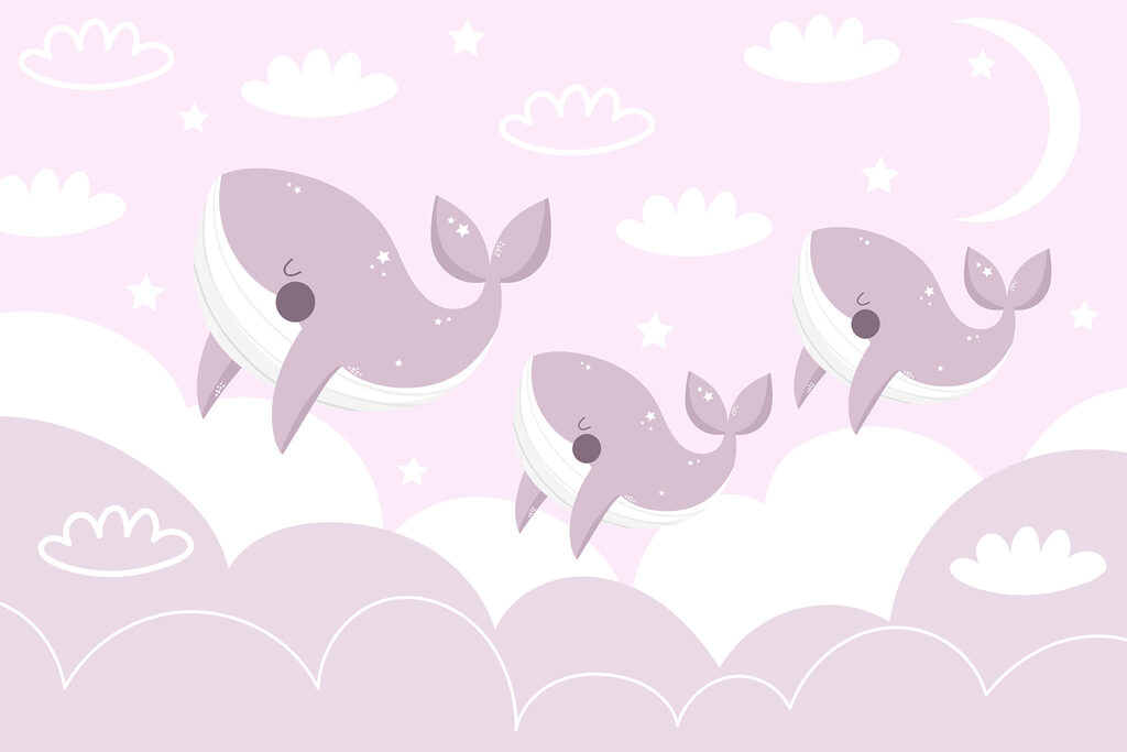 Group of whales in the sky Group of whales in the sky
