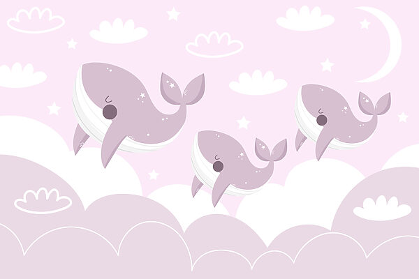 Group of whales in the sky Group of whales in the sky