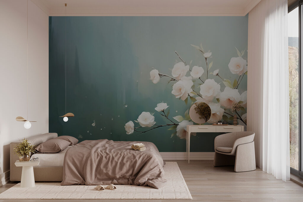 White flowers on a branch