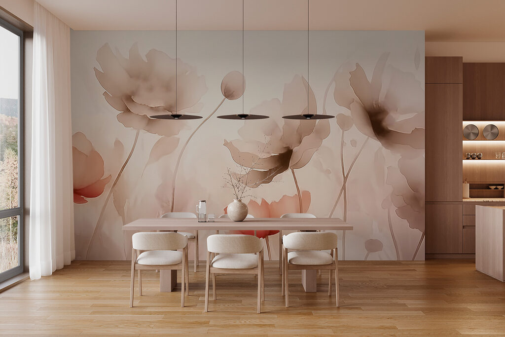 Delicate blooms in soft hues