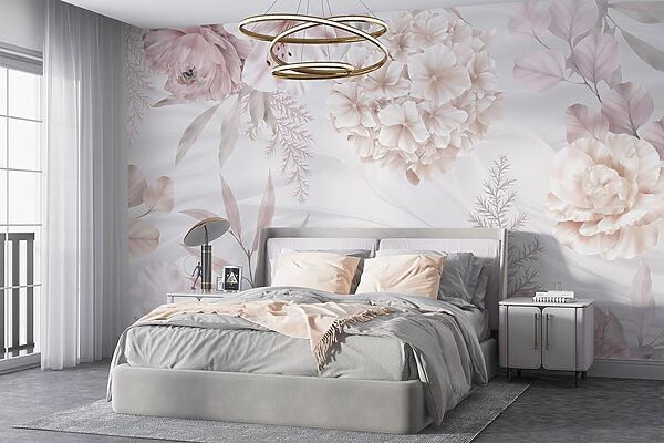 Soft pastel blooms on gentle backdrop Soft pastel blooms on gentle backdrop