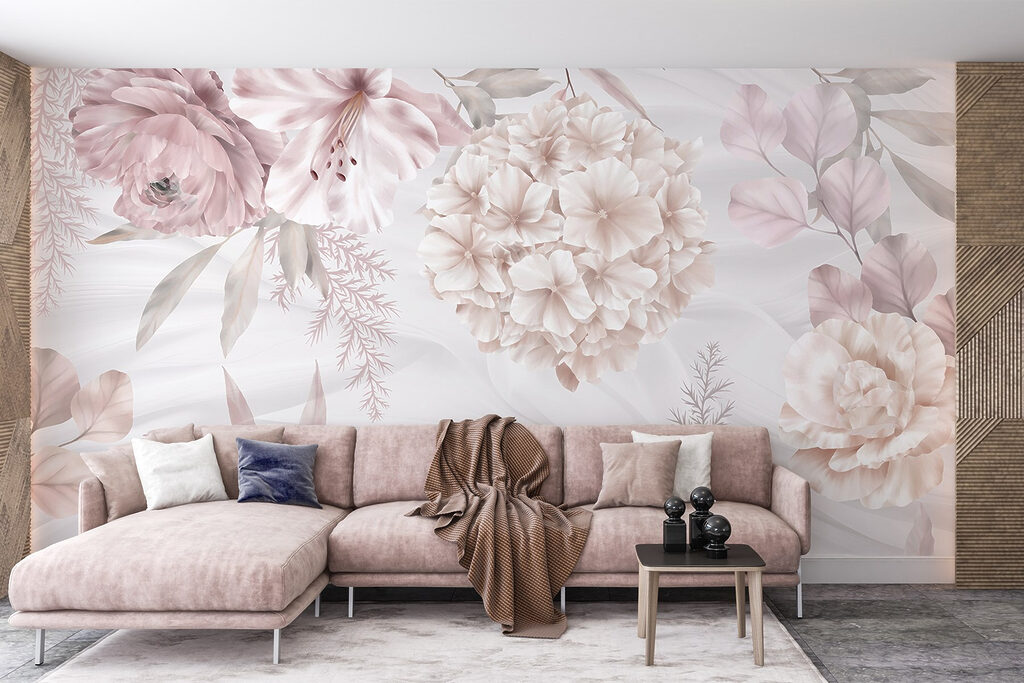 Soft pastel blooms on gentle backdrop Soft pastel blooms on gentle backdrop