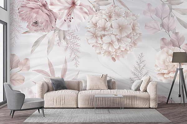 Soft pastel blooms on gentle backdrop Soft pastel blooms on gentle backdrop