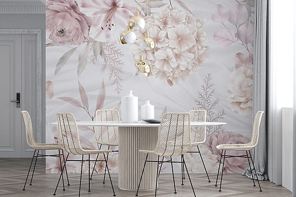 Soft pastel blooms on gentle backdrop Soft pastel blooms on gentle backdrop