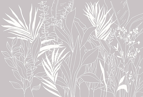 - Elegant foliage on a muted backdrop