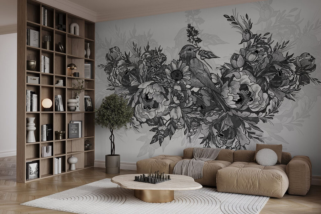 Bird sitting on a flower