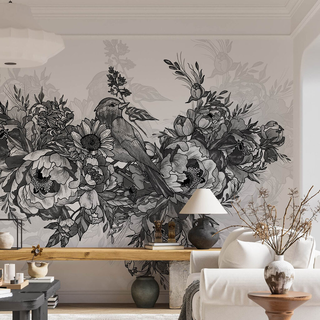 Bird sitting on a flower