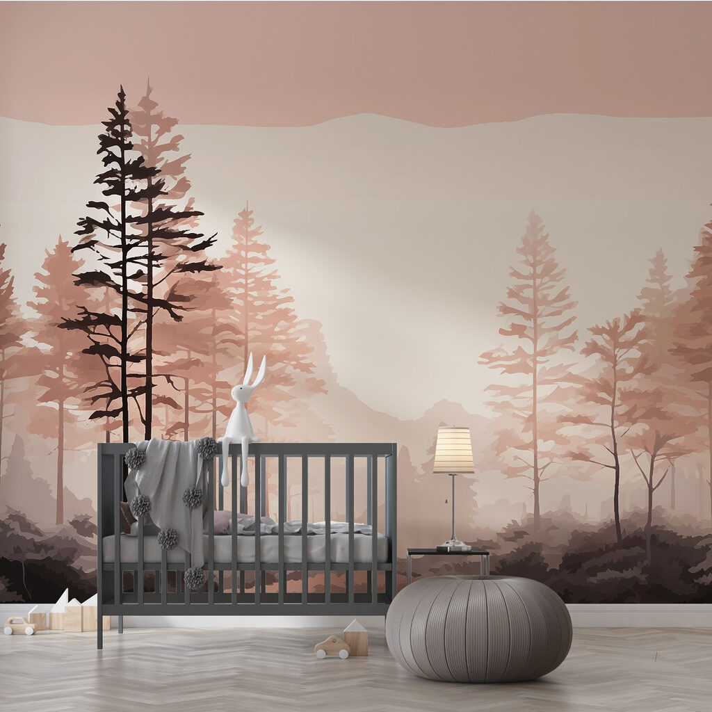 Landscape of trees and bushes