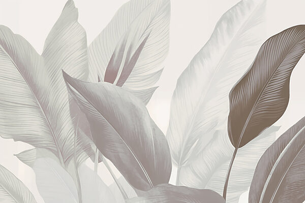 Soft foliage in muted tones