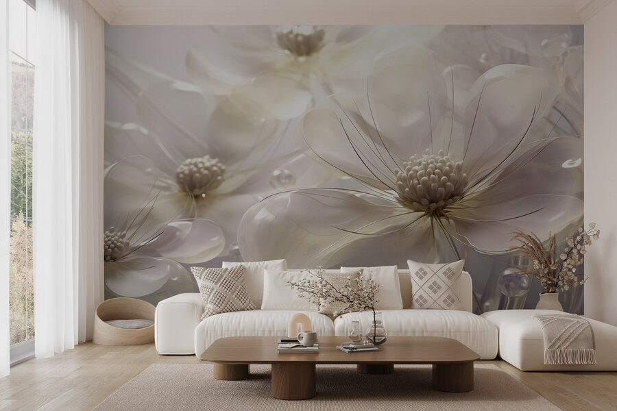 Delicate flowers in soft hues