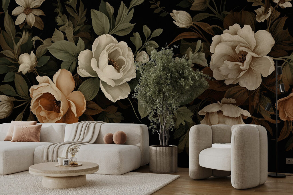 Delicate blooms on a dark backdrop Delicate blooms on a dark backdrop