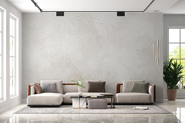 White background with leaves