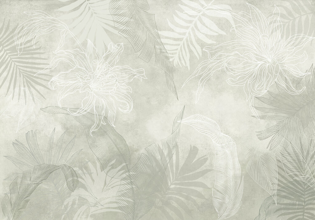 White and grey floral pattern White and grey floral pattern