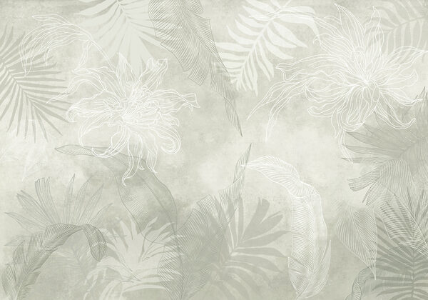 White and grey floral pattern White and grey floral pattern