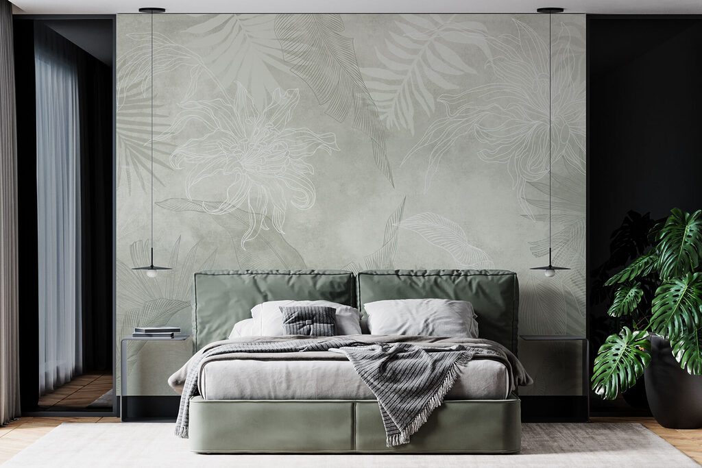 White and grey floral pattern White and grey floral pattern