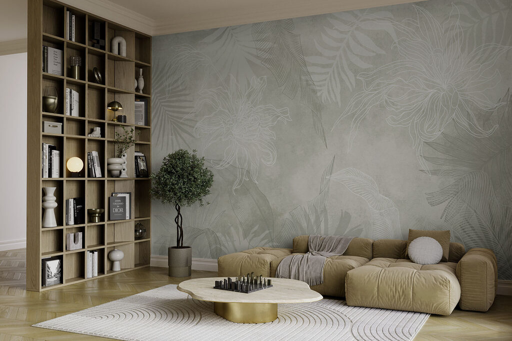 White and grey floral pattern White and grey floral pattern