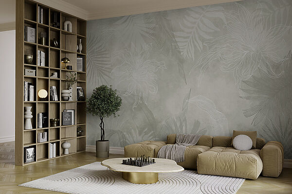 White and grey floral pattern White and grey floral pattern