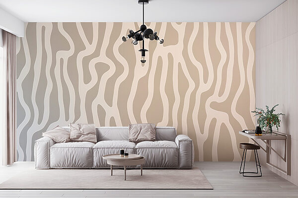 Abstract flowing patterns in gentle hues Wall murals Abstract flowing patterns in gentle hues