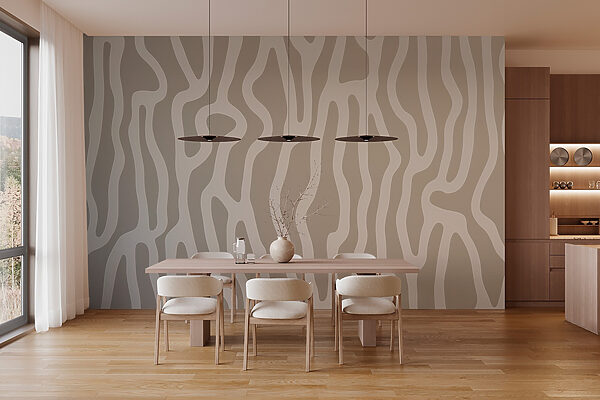 Abstract flowing patterns in gentle hues