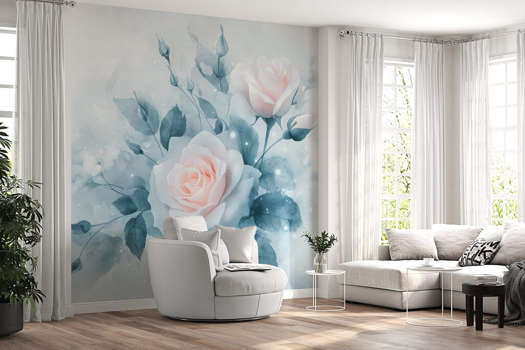 Delicate roses in soft hues