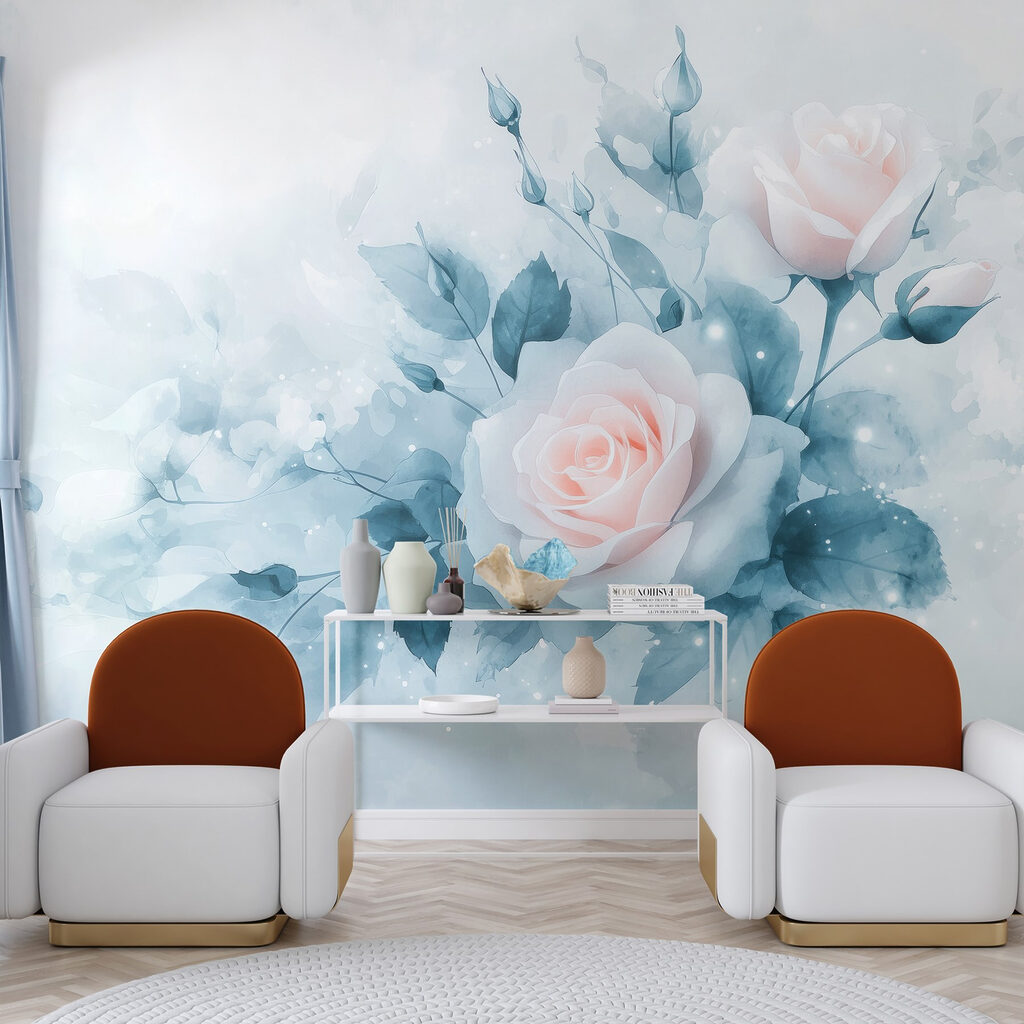 Delicate roses in soft hues