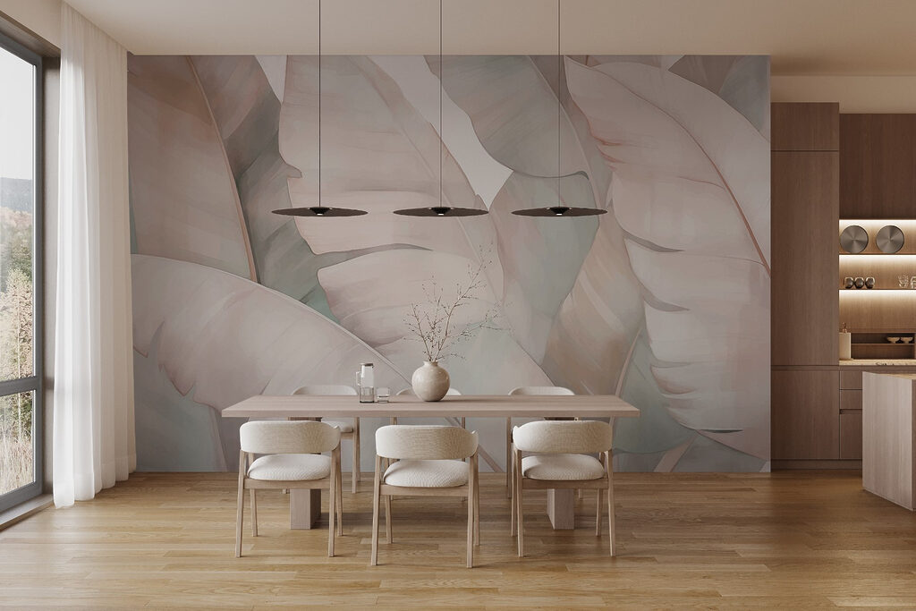 Soft hues of tropical leaves