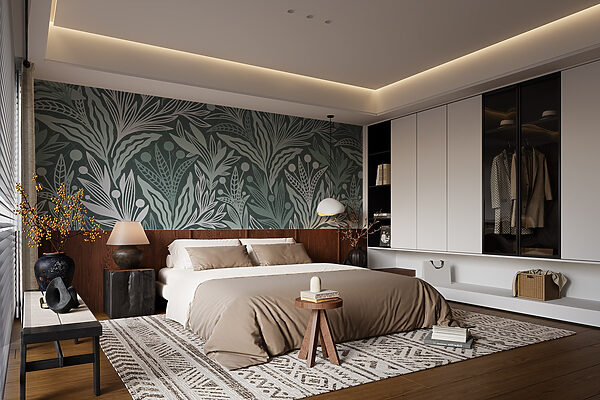 Wall murals Pattern of leaves and berries (SKU: w02783) Wall murals Wall murals Pattern of leaves and berries (SKU: w02783)