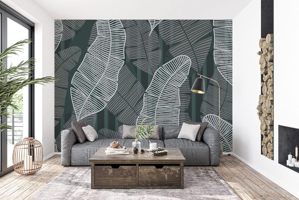 Pattern of leaves on a dark background Pattern of leaves on a dark background