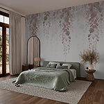 Wall murals Delicate leaves cascading softly down