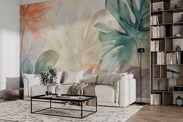 Soft hues of tropical foliage blending. Soft hues of tropical foliage blending.