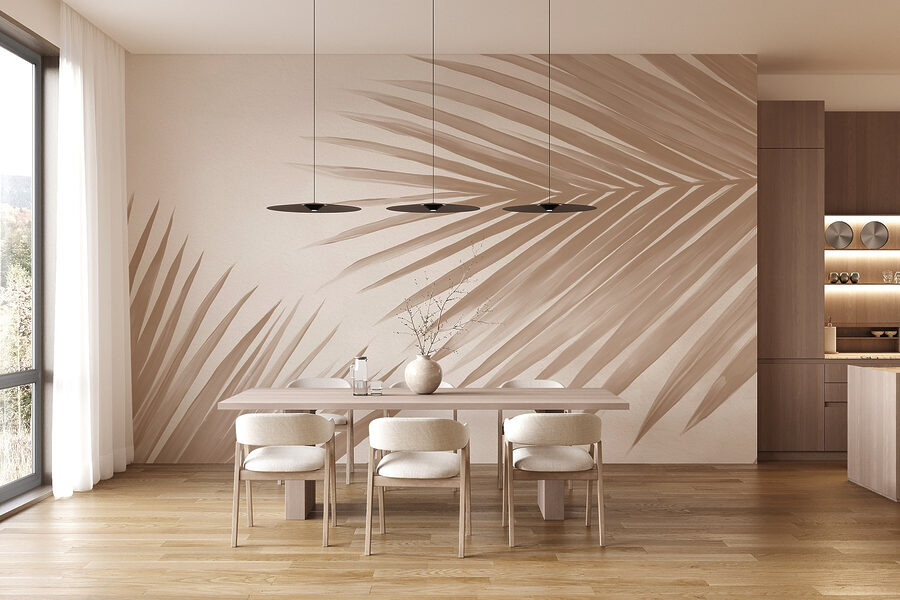 Elegant palm leaves on a soft background Elegant palm leaves on a soft background