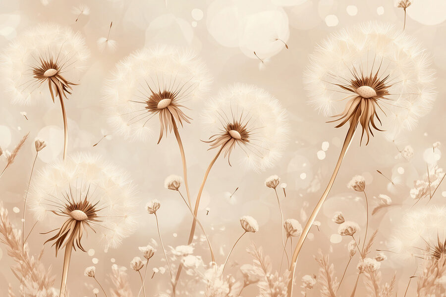 Dandelions dancing in the gentle breeze Dandelions dancing in the gentle breeze