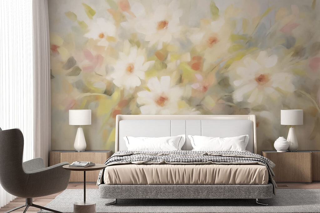 Painting of white flowers