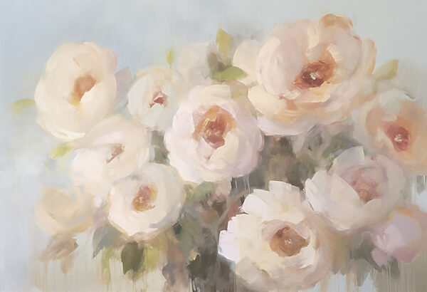 Painting of flowers in a vase