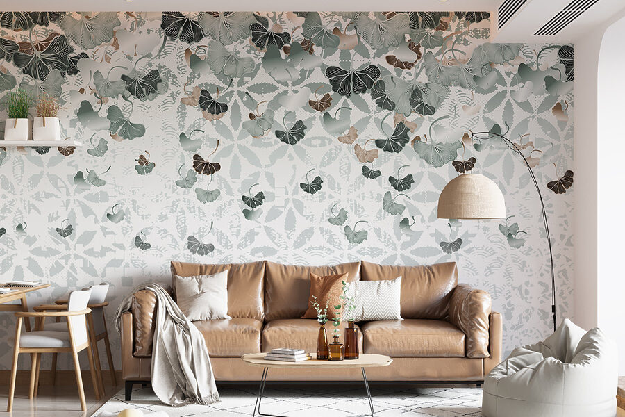 Flowing leaves create tranquil patterns.