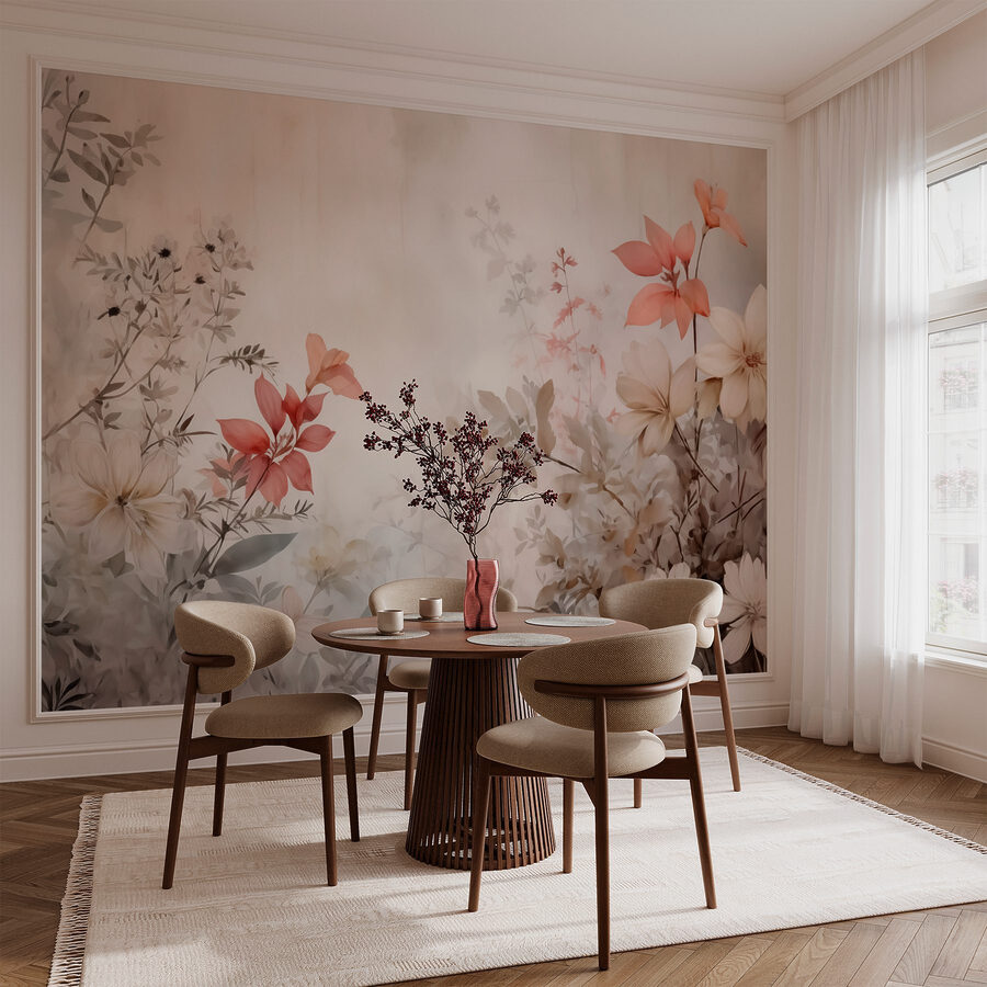 Wall murals Painting of flowers on a wall - Image 2