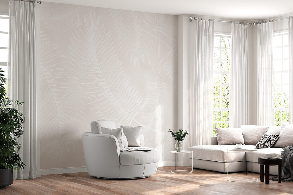 White pattern of leaves