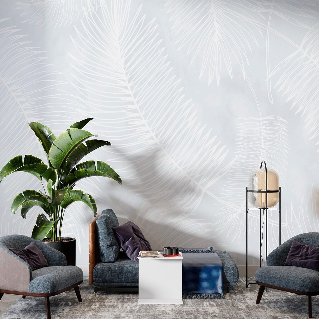 White pattern of leaves